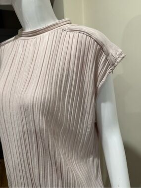 NWT Ann Taylor Factory Blush Pink Pleated Knit Top XL Petite